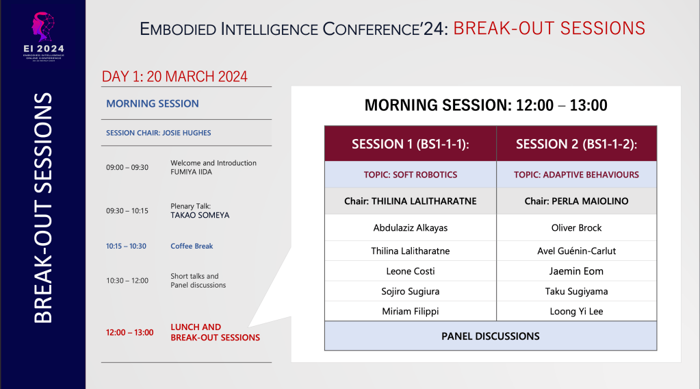 BREAK-OUT SESSIONS | Embodied Intelligence